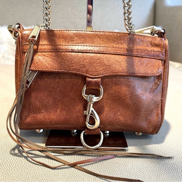 Rebecca Minkoff Tan Chain and Leather Shoulder Crossbody Bag EUC